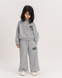 Unisex Grey Oversized Full Hand Sweatshirt
