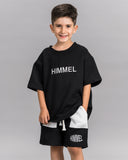 Unisex Black Oversized Half Hand Tee Shirt