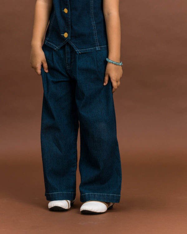 Girls denim Wide Leg Pants