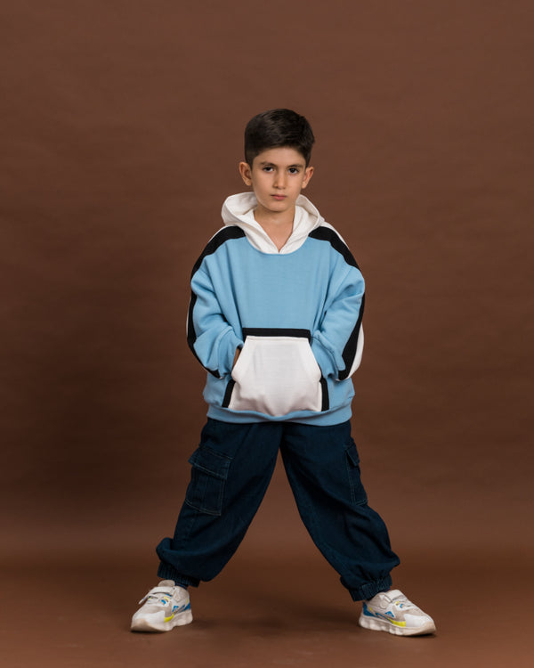Unisex Oversized Color Block Hoodie