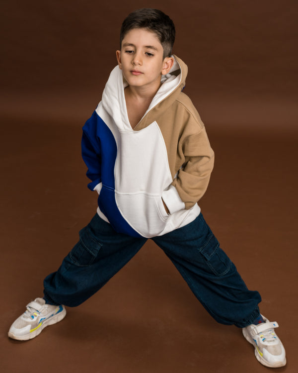 Unisex Oversized Color Block Hoodie