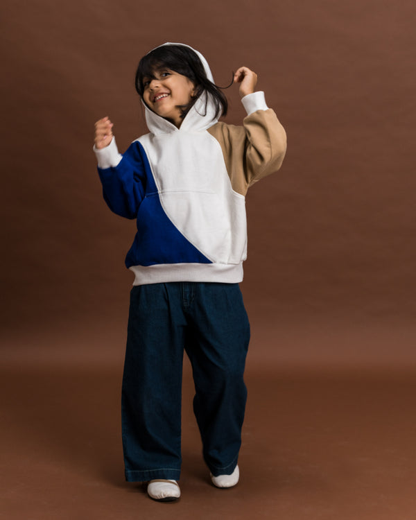 Unisex Oversized Color Block Hoodie