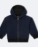 Unisex Navy Oversized Zipper Hoodie