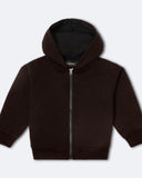 Unisex Brown Oversized Zipper Hoodie