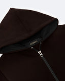 Unisex Brown Oversized Zipper Hoodie