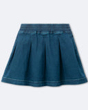 Girls denim Pleated  Skirt